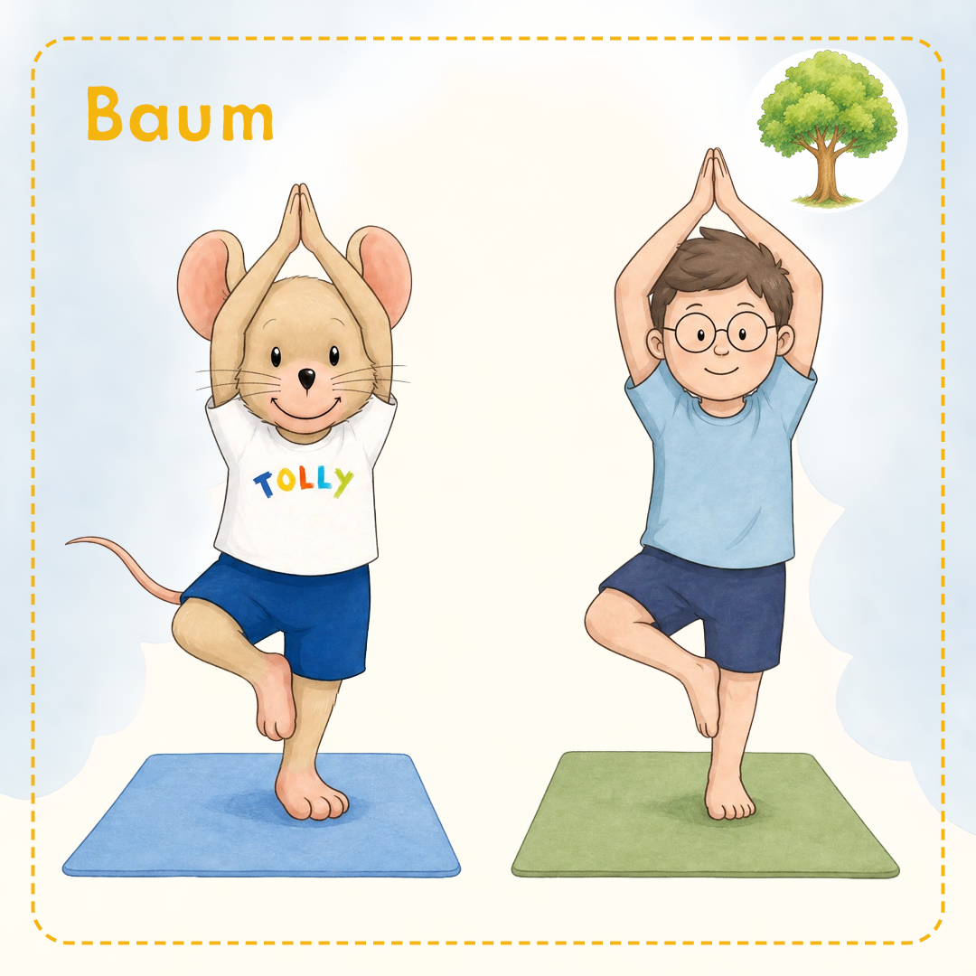 Kinderyoga Übung: Baum