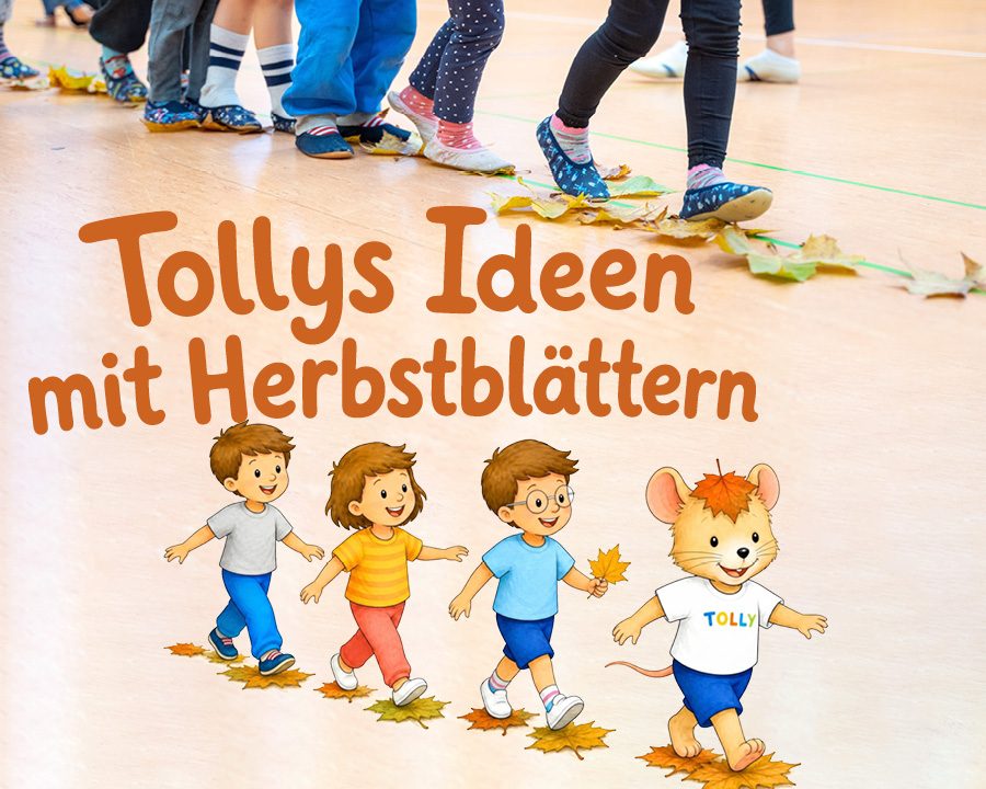 Kinderturnen mit Naturmaterialien